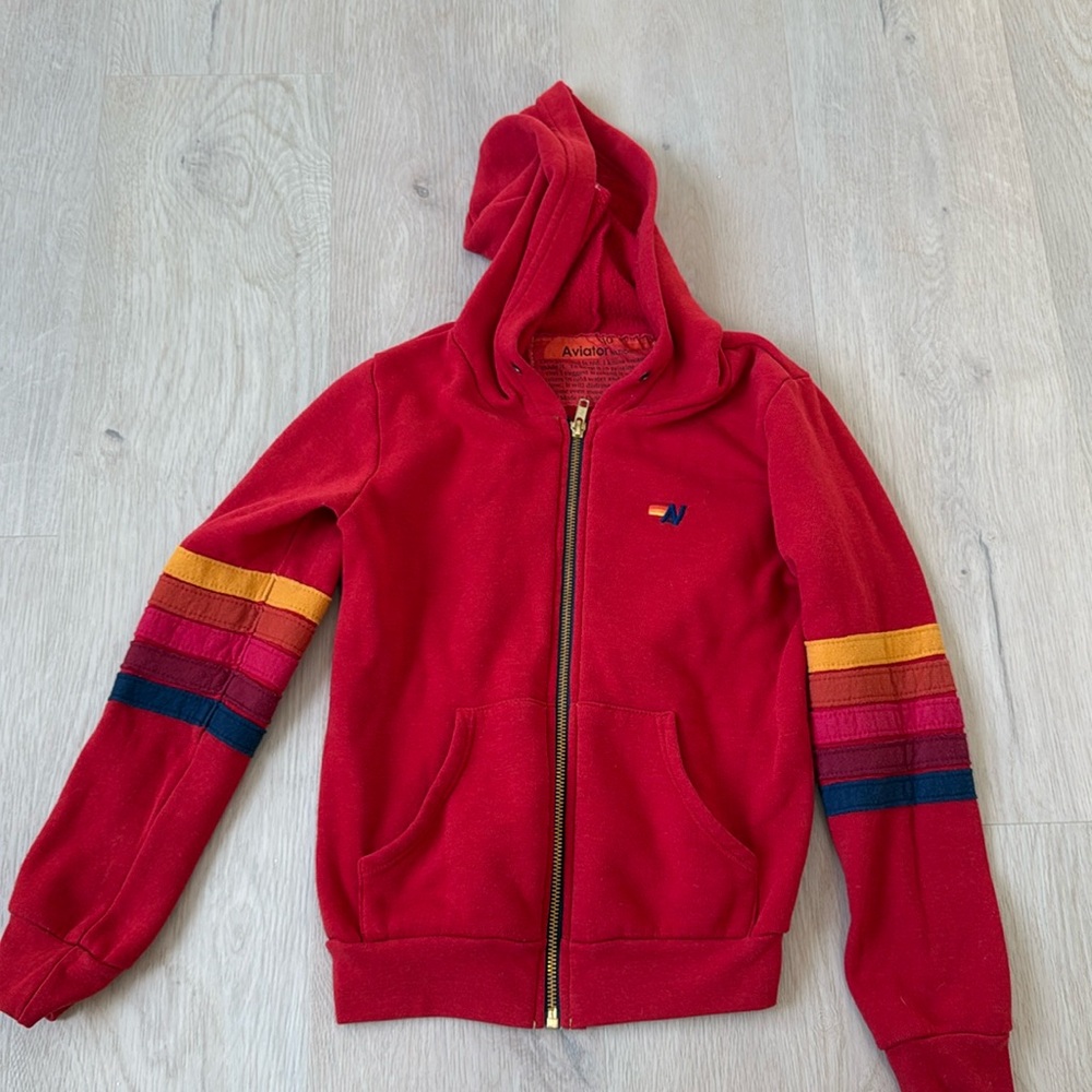 Aviator nation zip up hoodie size 10
